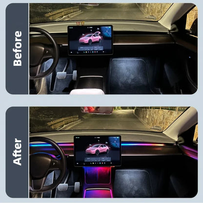 For Tesla Air Vent Ambient Sensor Switch USB Hub RGB Flow