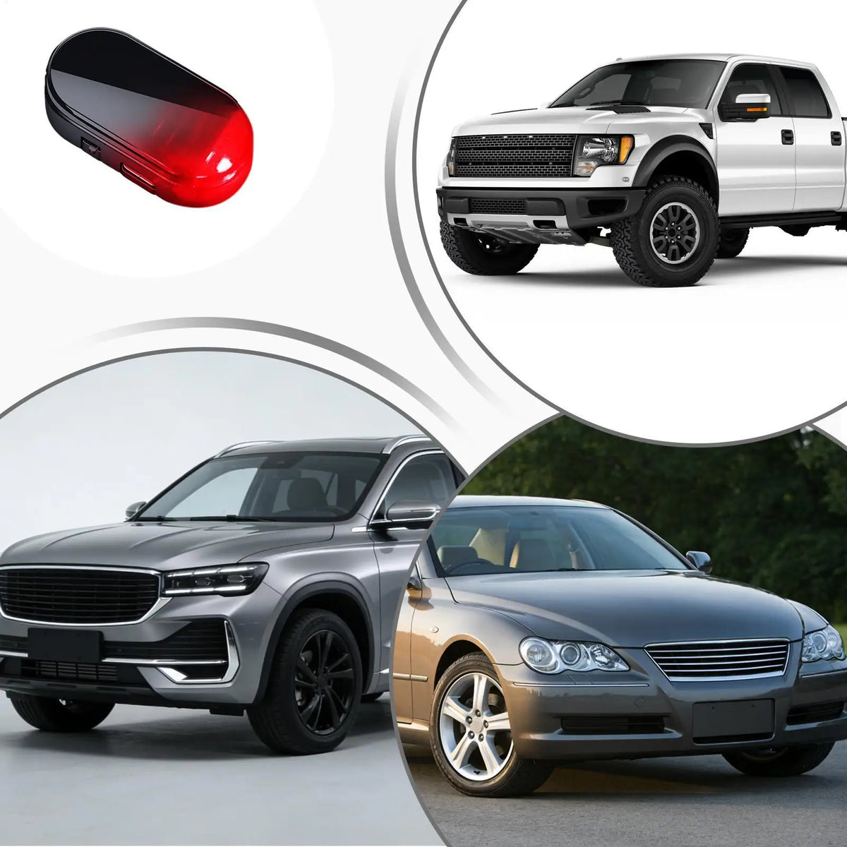 Alarm Solar Charging anti-theft Warning Simulated Sedan Truck