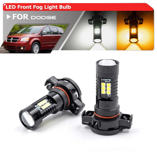 For Dodge Grand Caravan 11-18 Challenger 2X White Yellow Fog