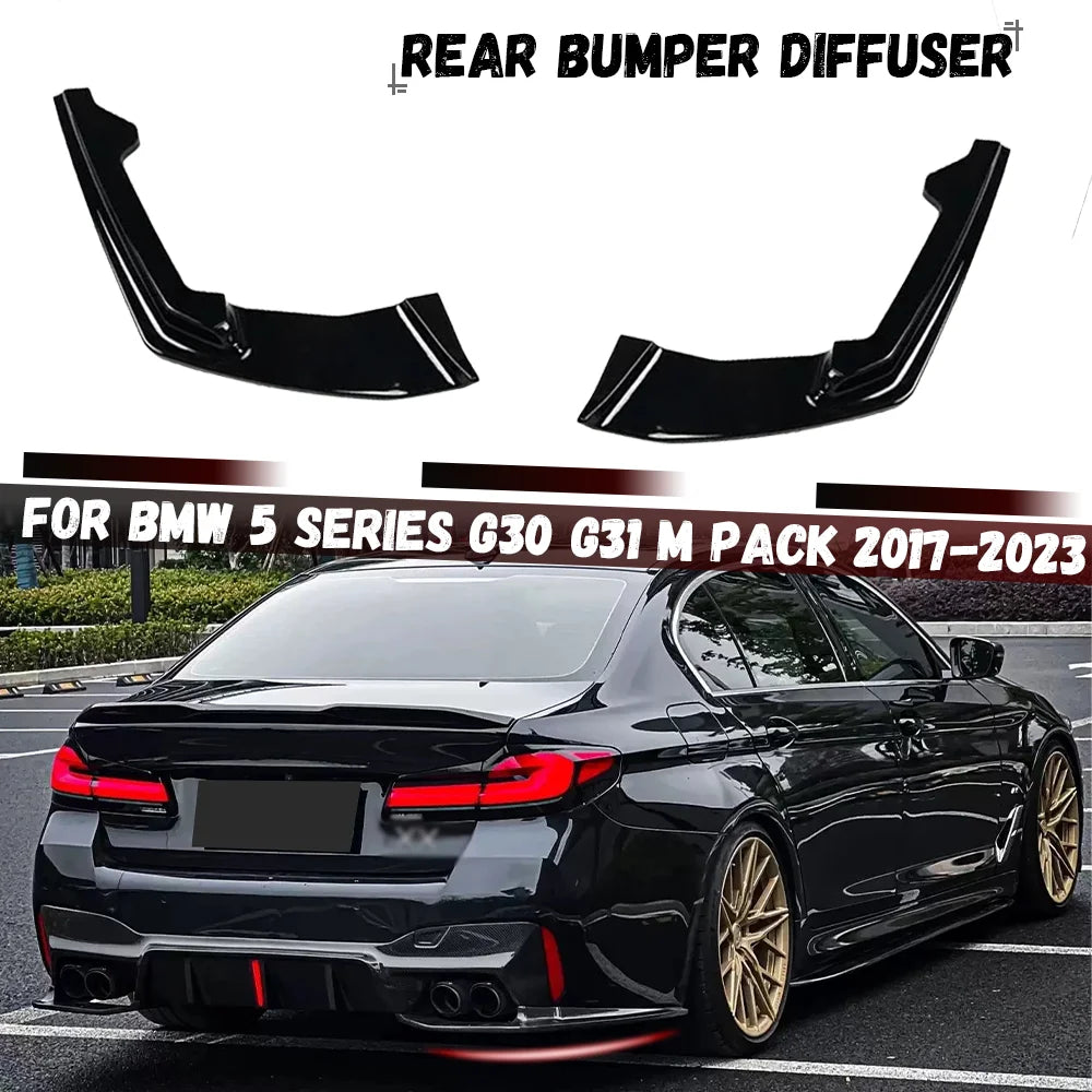 For BMW 5 Series G30 G31 Rear Bumper Lip Spoiler Diffuser
