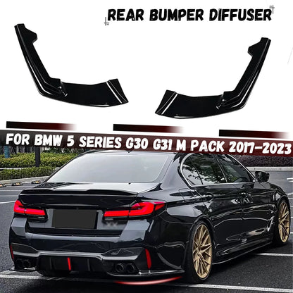For BMW 5 Series G30 G31 Rear Bumper Lip Spoiler Diffuser