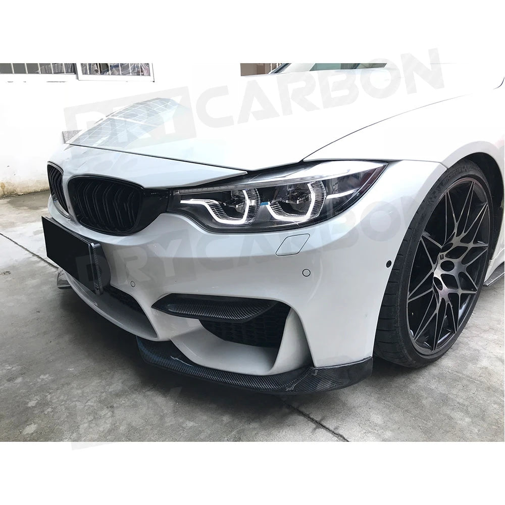 For BMW F80 M3 F82 F83 Carbon Fiber Front Bumper Fog Eyebrows