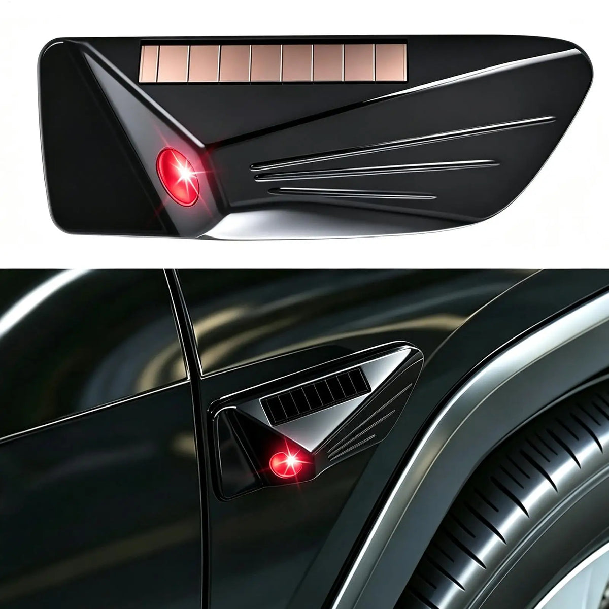 For Sedan Solar Powered Waterproof Flashing Simulated Camera