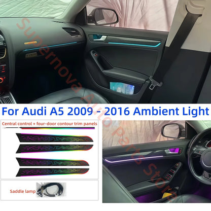 For Audi A5 2009 - 2016 Ambient Atmosphere Interior Lighting