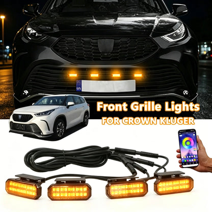For Crown Kluger Front Bumper Small Yellow Grille Warning