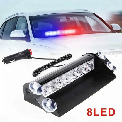 Strobe Suction Cup Mount Flashing Modes Warning Blue Red
