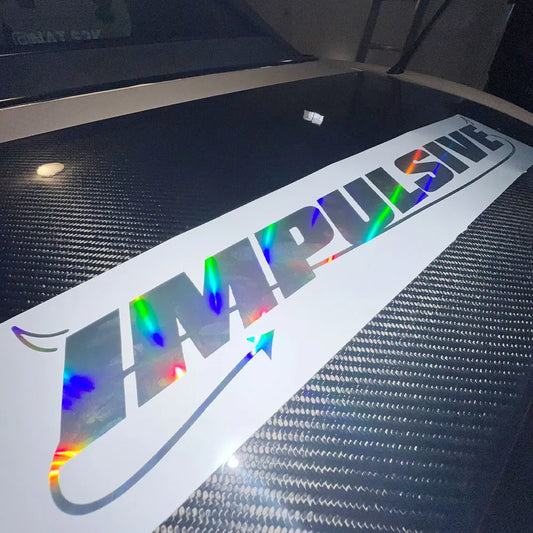 Impulsive Text Jdm Decal Holographic Die Cut Vinyl Pvc