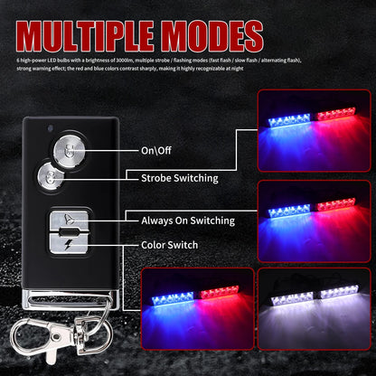 Wireless Strobe Grille Warning White Stroboscopes External