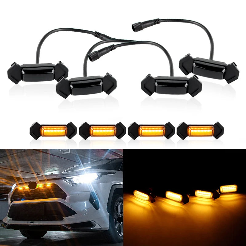 6000K White 3000K Amber 12V Front Grille Lighting 2016-2020