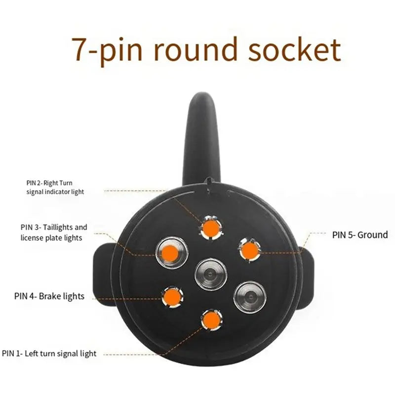 Eu Plug Wireless Solar Trailer dc12v-24v Waterproof Magnetic Tail