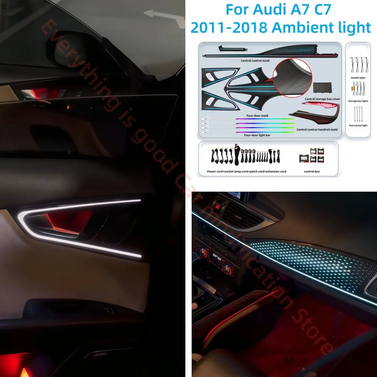 For Audi A7 C7 2011-2018 Dynamic Ambient Interior Lighting