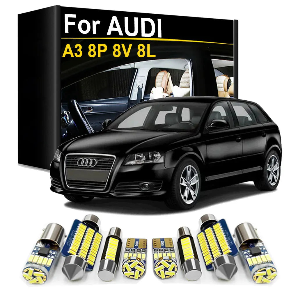 For Audi A3 S3 8P 8V Interior Bulbs Kit 8L 1996 2004 2005 2006