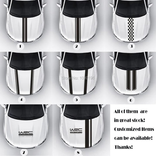 Wrc Fia World Rally Championship Stripe Hood Covers Vinyl