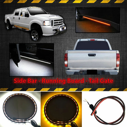 For Chevrolet Dodge Ford GMC Jeep White Amber dual-color