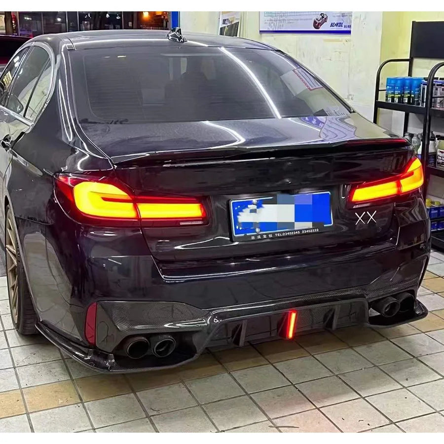 For BMW 5 Series M5 F90 G30 G38 540 3D Carbon Fiber Rear Bumper