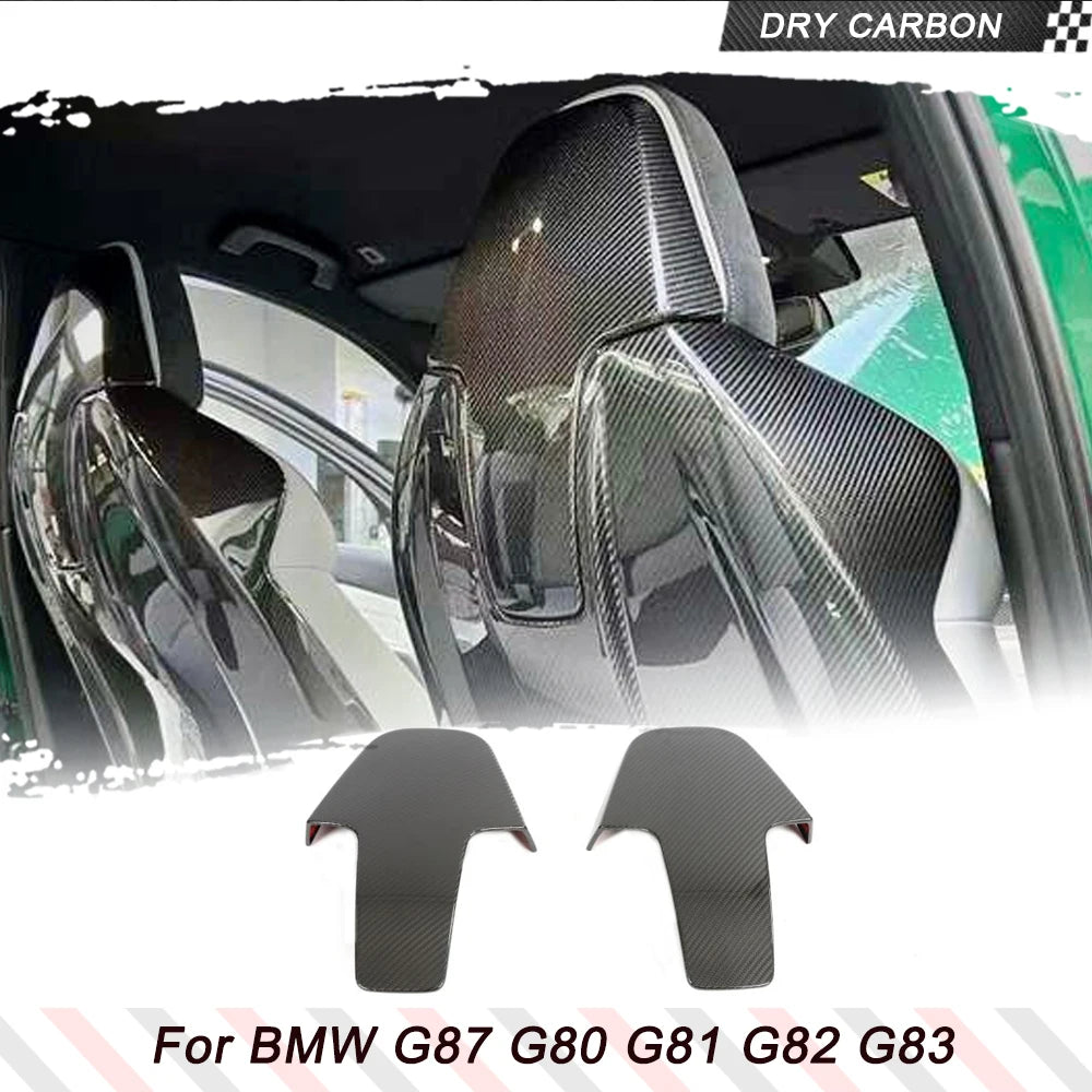 For BMW G87 M2 G80 G81 Dry Carbon Fiber Inner SEAT Back Covers