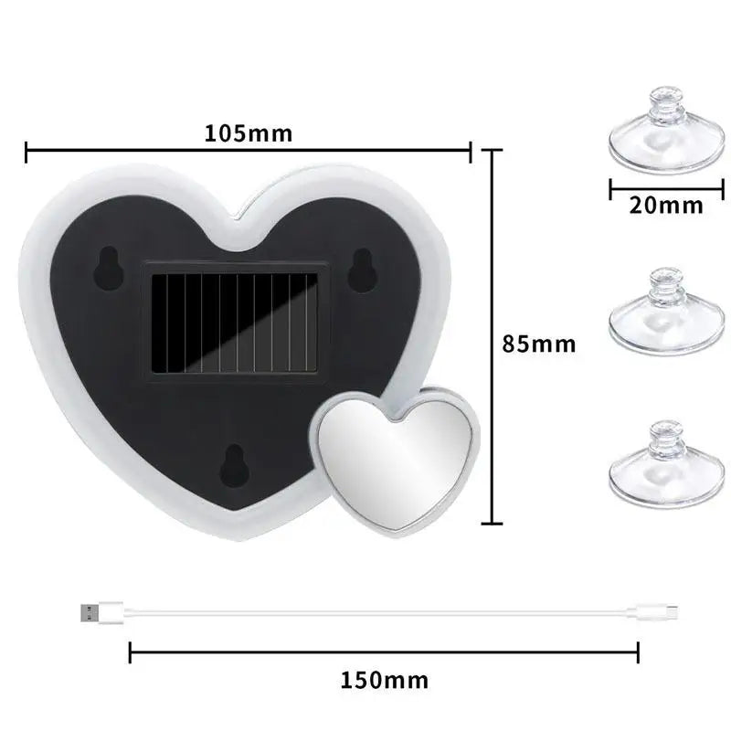 For Vehicle Interior heart-shaped 12V solar-powered Neon