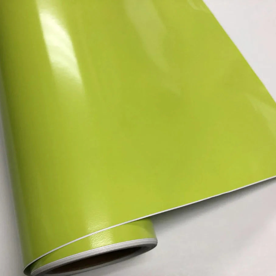 58x152cm Lime Green Glossy Vinyl Wrap Film Sticker