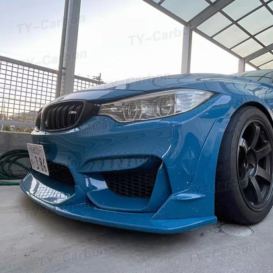 For BMW F80 F82 F83 M3 M4 Real Carbon Fiber Front Lip Bumper