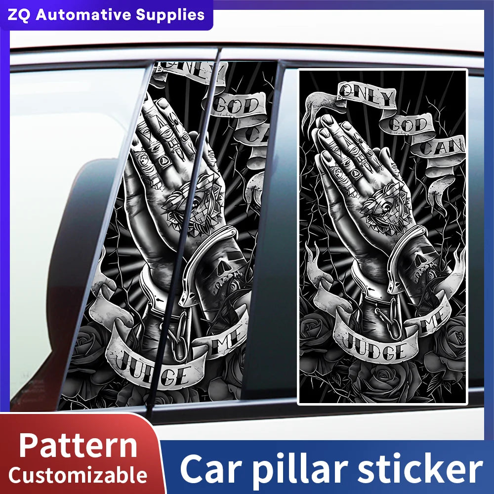 Praying Hands Stickers B Pillar Decal Only God Can