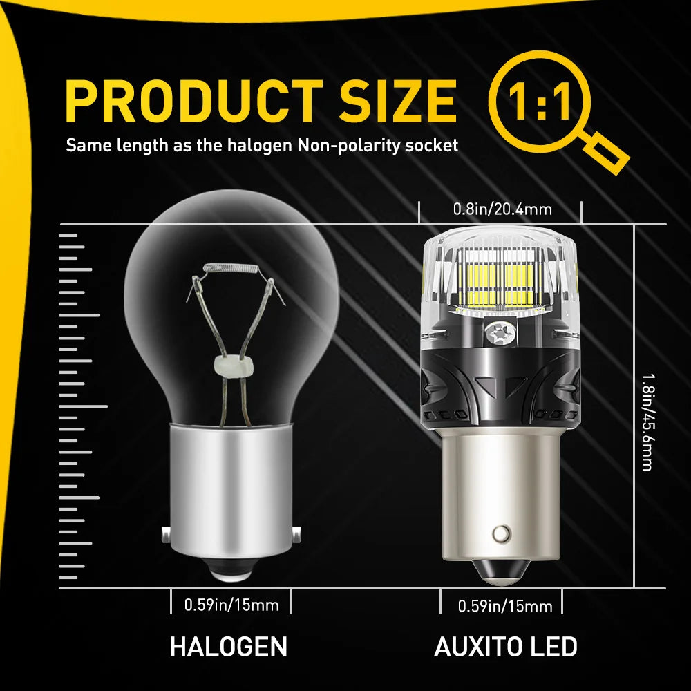 Auxito 2X P21W ba15s 1156 7440 7443 Bulb T20