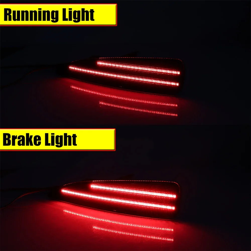 For Toyota Yaris 2012 2013 2014 Red Rear Bumper Reflector Tail