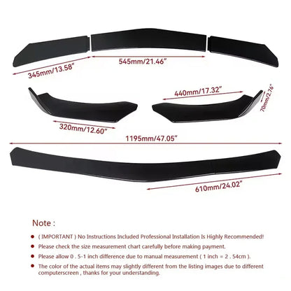 For Zeekr 001 007 009 X 5-segment Adjustable Front Bumper Lip