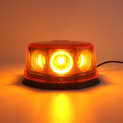 12v24v Amber Warning Beacon Magnetic Roof Mount Strobe Flashlight