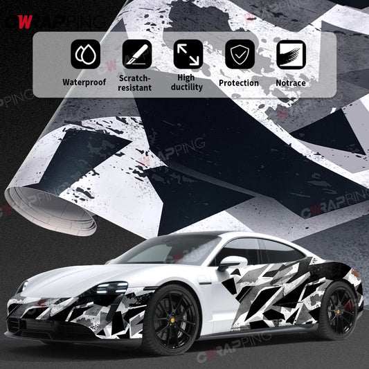 Sticker Vinyl Geometry Ink Splash Motorcycle Stickers Camouflage