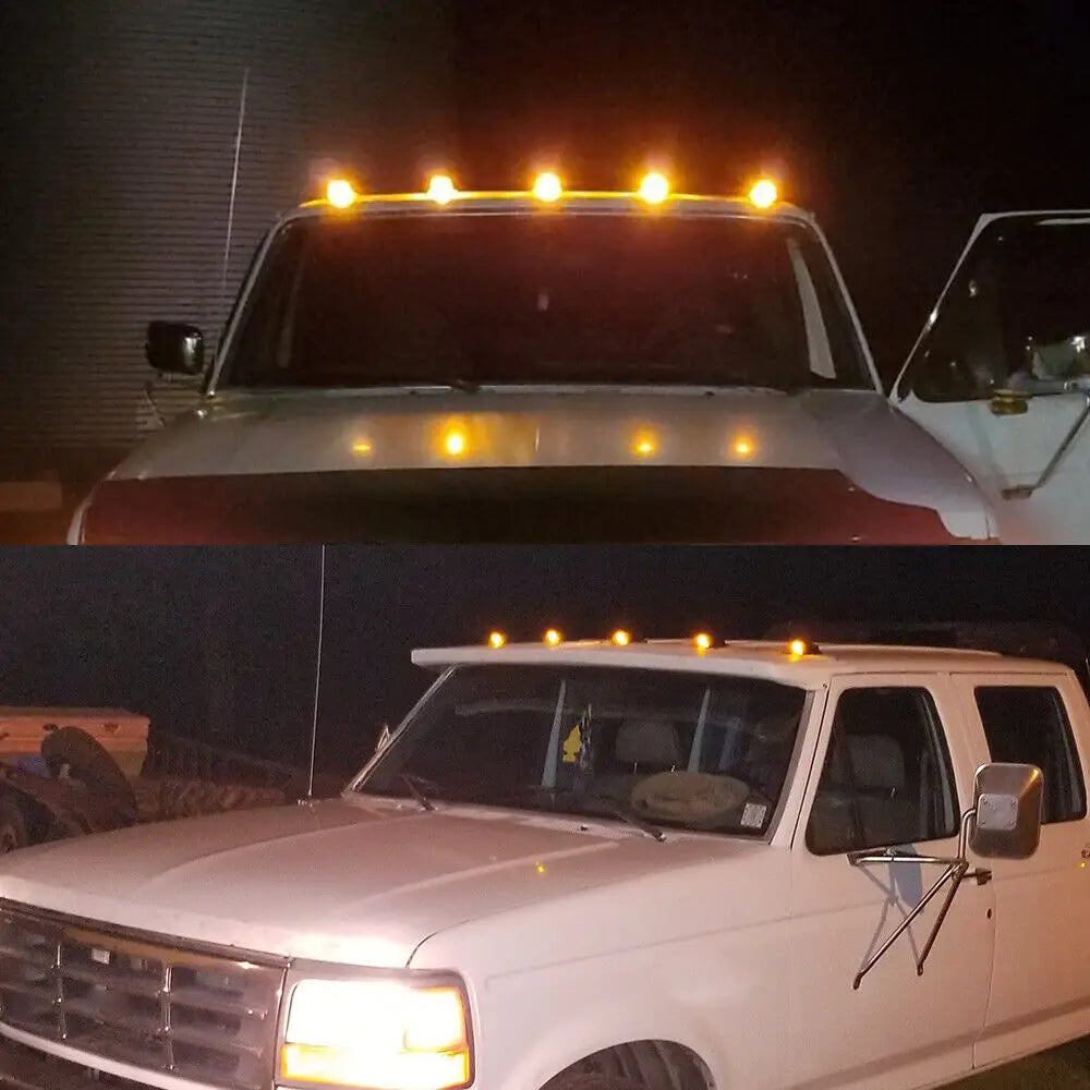 For Ford F350 F150 F250 1973-1997 5PCS Roof Cab Marker Running