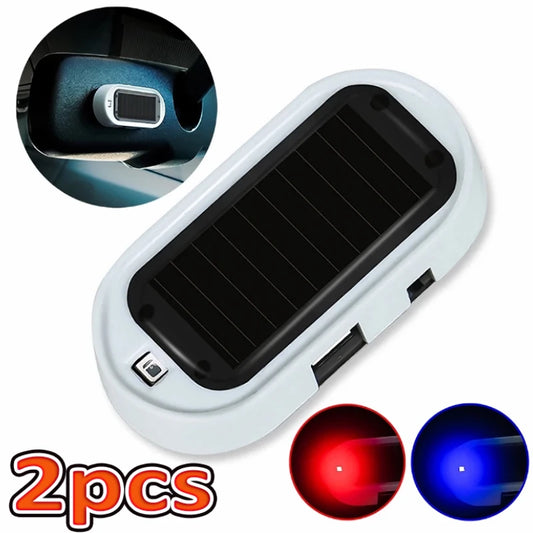 2PCS Solar Powered Fake Security Simulated Warning Wireless