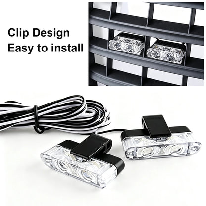 Clip Signal Front Grille Emergency Strobe Yellow Flash