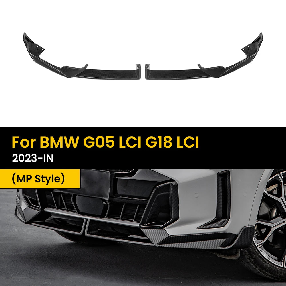 For BMW G05 Lci G18 Lci Real Dry Carbon Fiber Front Diffuser