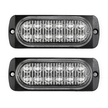 2PCS Urgent 12V 24V Strobe Warning Truck Van Bus