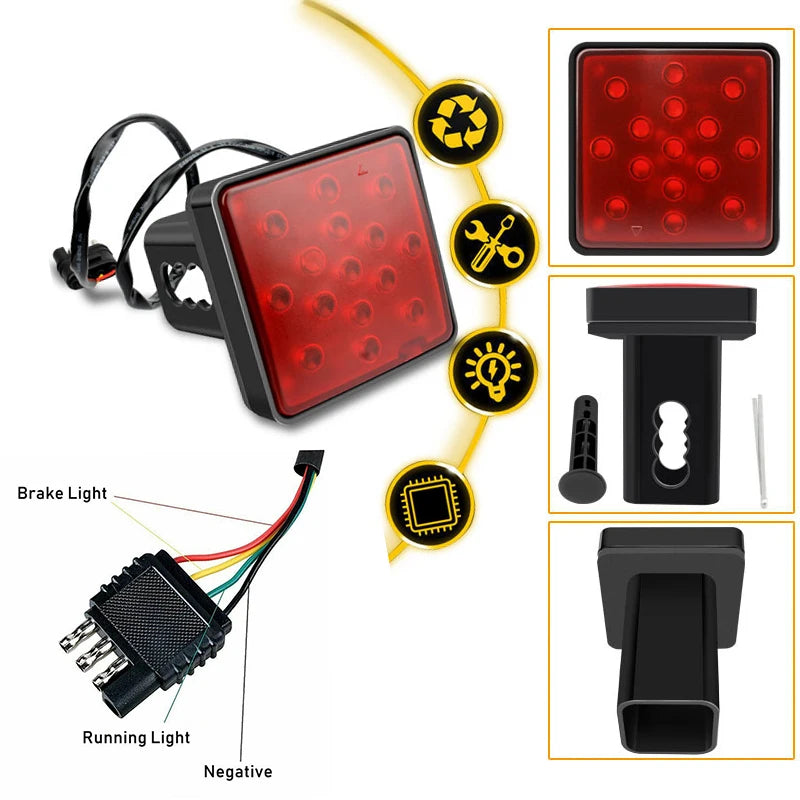12LED Stop Brake Reverse Taillight Trailer Signal Warning Strobe
