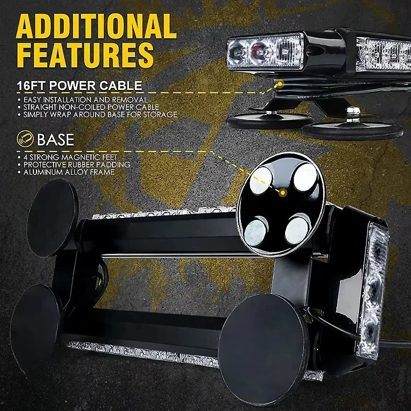 30LED Emergency Strobe Roof Signal Warning Trucks Flashing Beacon