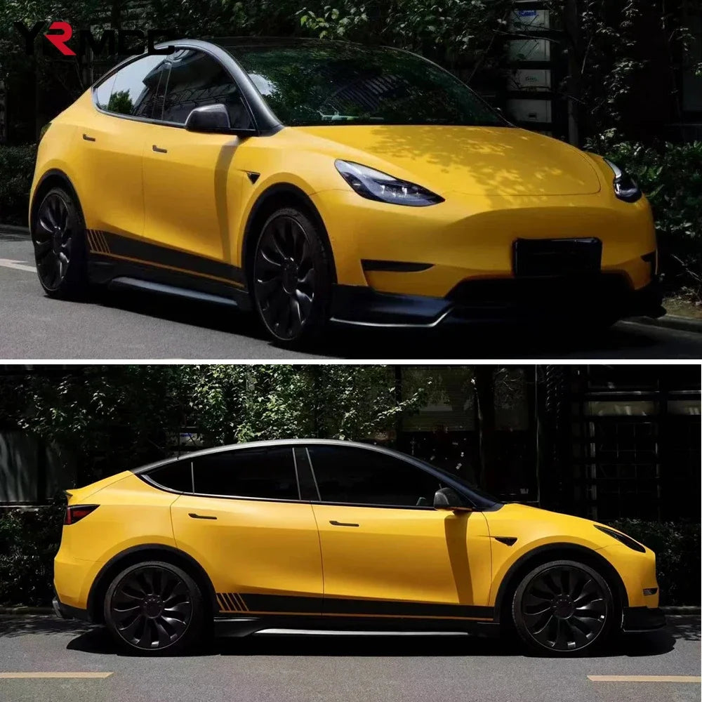 Vinyl Wrap Film Stickers Yellow Matte Body Scratch Resistant