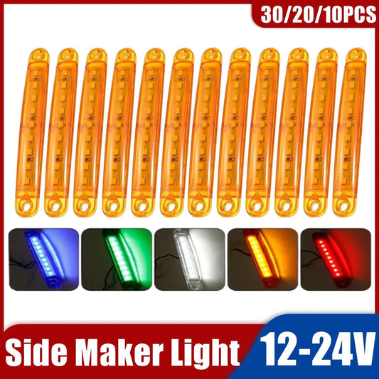 10PCS 12v-24v Clearence Front Rear Side Marker Indicators Truck