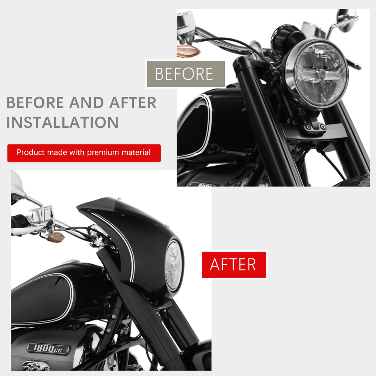For BMW R18 100 Years R Rock Roll Cockpit Fairing Windshield