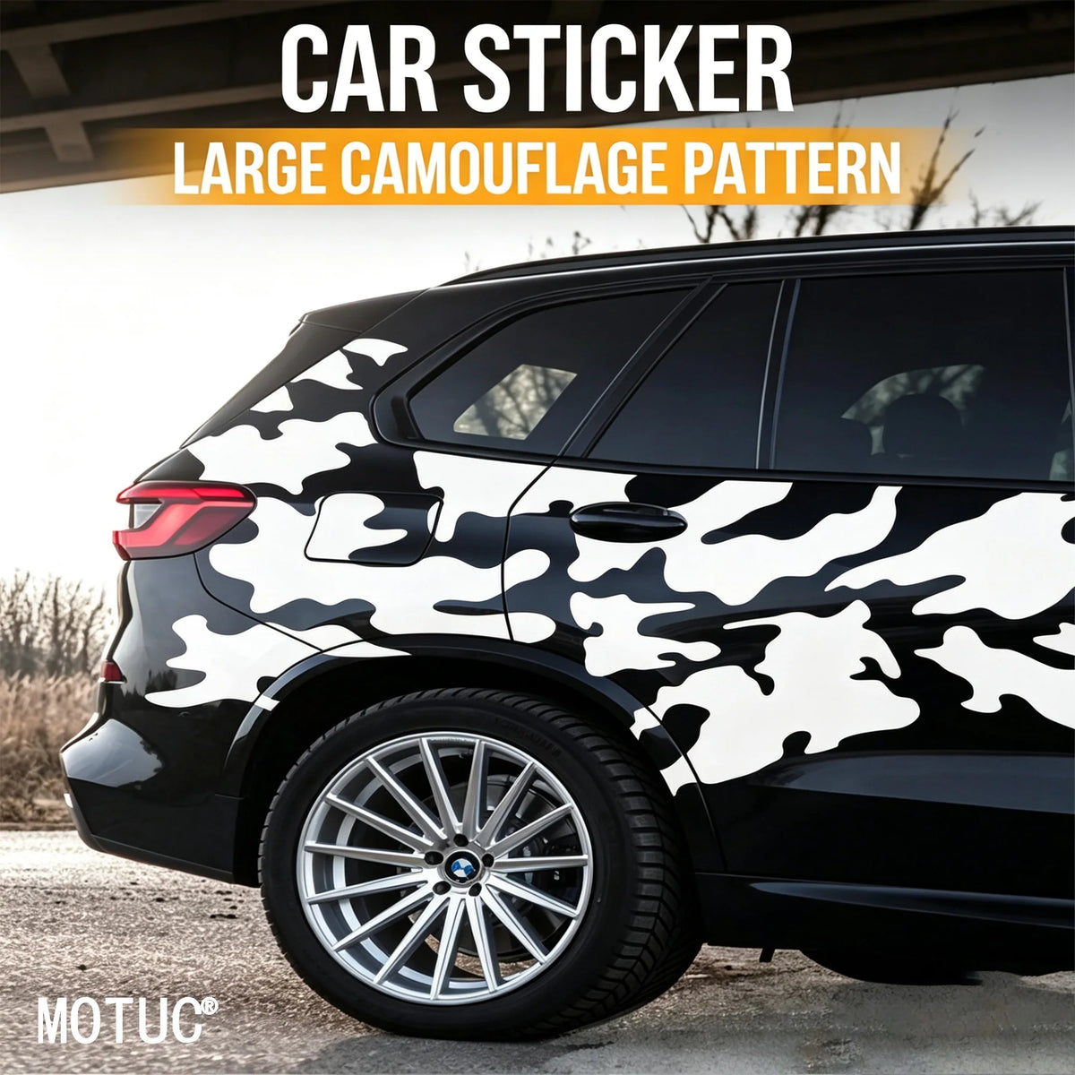 For Modified Sedans 2PCS large-area Camouflage Pattern Side Body
