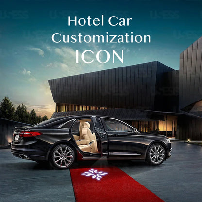 For BMW Audi Benz Porsche Tesla Welcome Icon Customized Glass