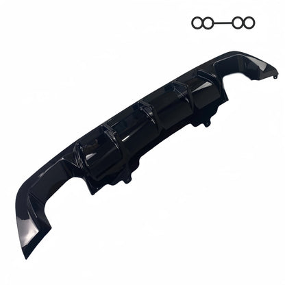 For BMW E60 E61 5 Series Mp Gloss Black Rear Bumper Diffuser M