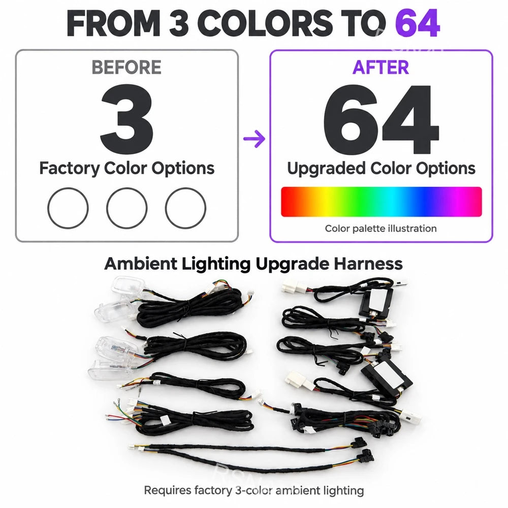For Mercedes-Benz C-Class Coupe W205 2015-2021 3-to-64 Color