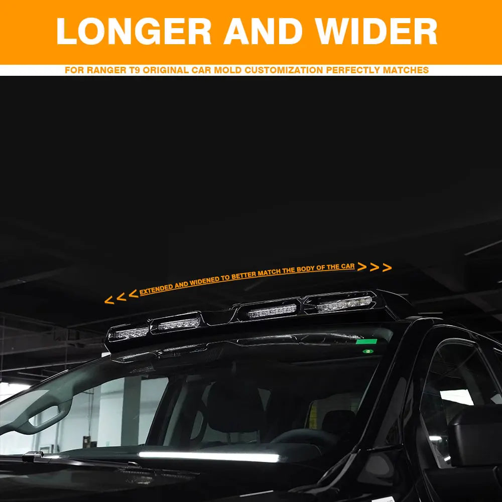 For Nissan Navara 2023 2024 LED Front Roof Wing Lip Bars Pickup