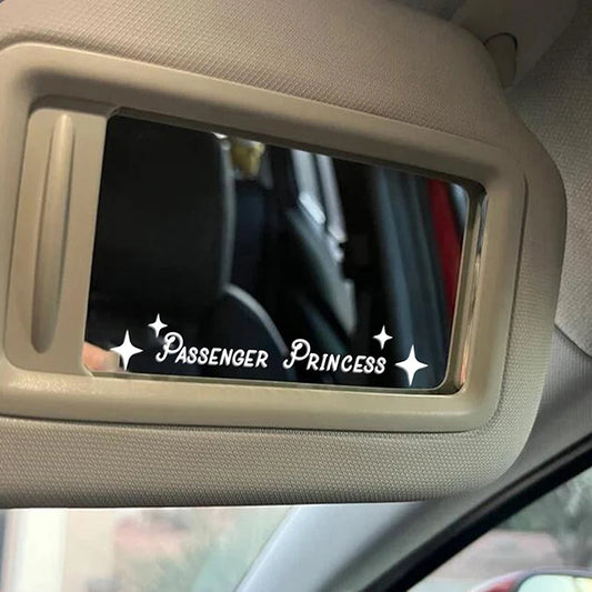 1PC Interior Creative Passenger Princess Mirror Decal Cute Vinyl