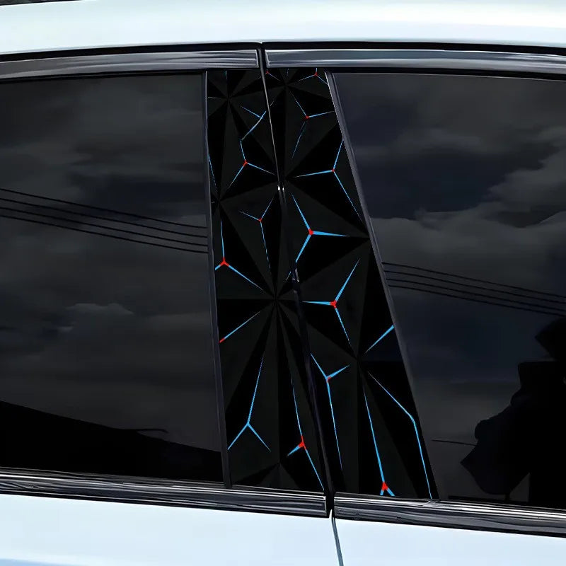 For Honeycomb Pattern B Pillar Sticker Waterproof Sunproof