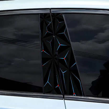 For Honeycomb Pattern B Pillar Sticker Waterproof Sunproof