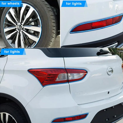 8M Decor Wheel Rim Protector Sticker Chrome Moulding Strip