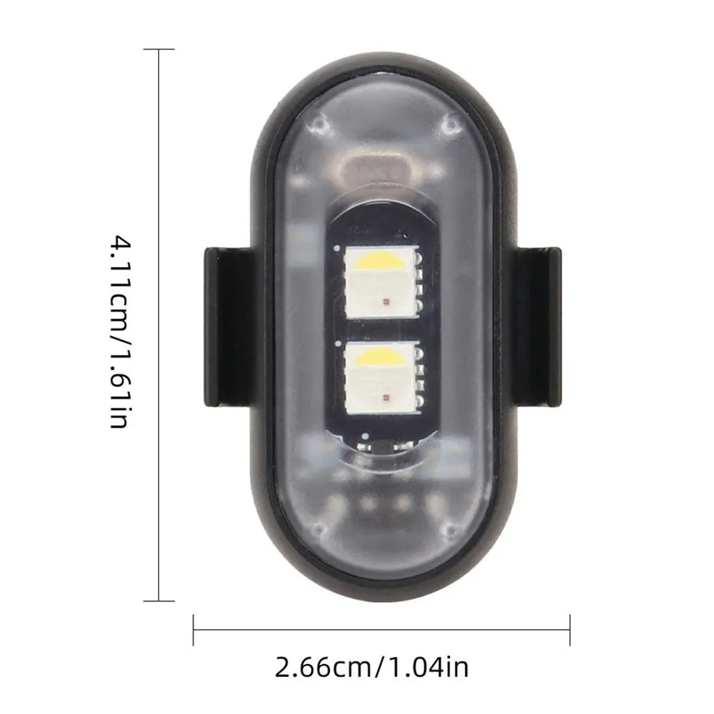 For Motorcycle Wireless RGB Strobe USB Rechargeable Warning