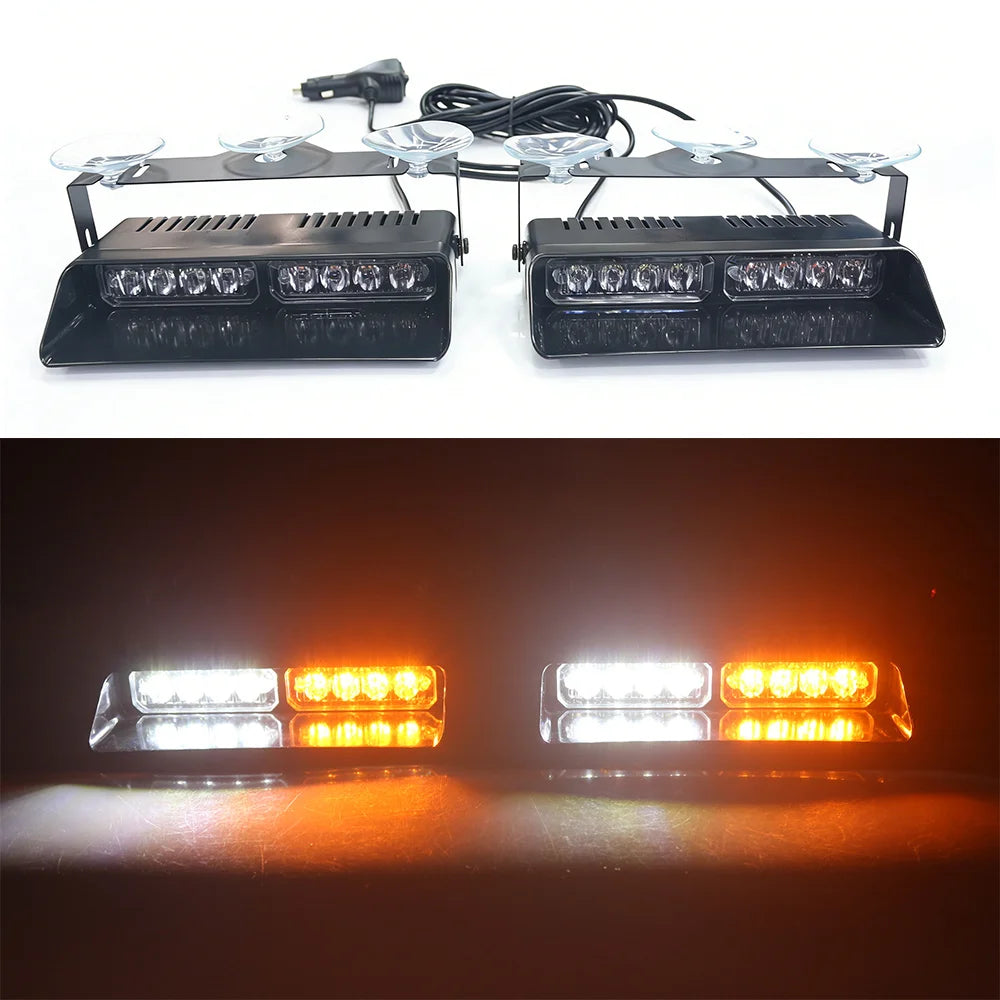 In 7.17 Inch Dash Strobe Interior Windshield Amber White